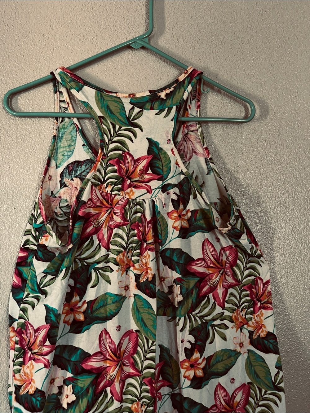 Tommy Bahama Floral Racerback Nightdress in Teal & Pink View 6